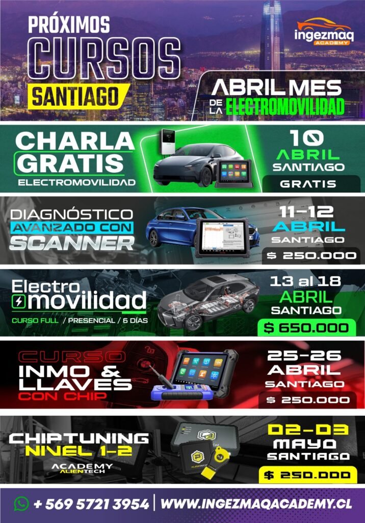 Poster cursos santiago abril 2026